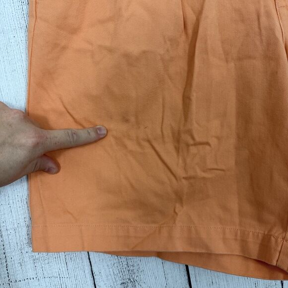 VTG Ralph Lauren Men's W33 Orange Pleated Cotton Bermuda Shorts - Picture 2 of 7